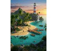 Coastal Lighthouses 120 Piece Jigsaw Puzzles for Adults, Colourful, Challenging & Brainteasing Adult puzzles 120 Pieces Islands, Fun jigsaws for The Whole Family 10x8 inch