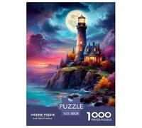 Coastal Lighthouses Jigsaw Puzzle Adult And Children 1000 Jigsaws Beautifully Illustrated Fun Activity for Home Birthday Jumbo for Boys And Girls 38x26cm/1000pcs