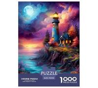 Coastal Lighthouses Jigsaw Puzzle Adult And Children Beautifully Illustrated Fun Activity for Home Birthday Jumbo for Boys And Girls 70x50cm/1000pcs