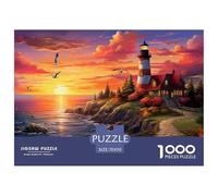 Coastal Lighthouses Jigsaw Puzzles 1000 Pieces Age 14+ for Adults Classic Impossible Puzzle Toys Home Decoration