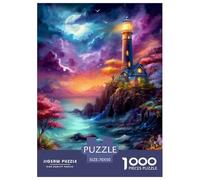 Coastal Lighthouses Jigsaw Puzzles Adult And Children Beautifully Illustrated Fun Activity for Home Birthday Jumbo for Boys And Girls 70x50cm/1000pcs