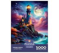 Coastal Lighthouses Jigsaw Puzzles Adult And Children Beautifully Illustrated Fun Activity for Home Birthday Jumbo for Boys And Girls 52x38cm/1000pcs