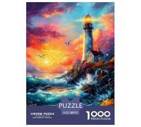 Coastal Lighthouses Jigsaw Puzzles Adult And Children Beautifully Illustrated Fun Activity for Home Birthday Jumbo for Boys And Girls 52x38cm/1000pcs