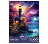 Coastal Lighthouses Jigsaw Puzzles Adult And Children Beautifully Illustrated Fun Activity for Home Birthday Jumbo Age 12+ for Adults 70x50cm/1000pcs