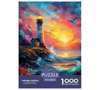 Coastal Lighthouses Jigsaw Puzzles Adult And Children Beautifully Illustrated Fun Activity for Home Birthday Jumbo for Boys And Girls 52x38cm/1000pcs
