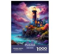 Coastal Lighthouses Jigsaw Puzzles Adult And Children Beautifully Illustrated Rainy Days Fun Activities Birthday Jumbo Age 12+ for Adults 70x50cm/1000pcs