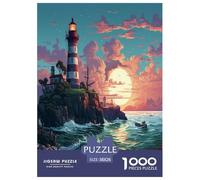 Coastal Lighthouses Jigsaw Puzzles Puzzle for Adults Kids. 1000 Pieces Great Gifts Challenge Toy Educational Games Home Decoration for Educational Games Gifts 38x26cm/1000pcs