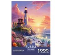 Coastal Lighthouses Jigsaw Puzzles Puzzles for Adults Kids. 1000 Piece Great Gifts Challenge Toy Educational Games Home Decoration for Adults& Kids Age 14 Years Up 38x26cm/1000pcs
