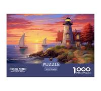 Coastal Lighthouses Jigsaw Puzzles Puzzles for Adults Kids. 1000 Pieces Great Gifts Challenge Toy Educational Game Home Decoration for Educational Games Gifts 70x50cm/1000pcs