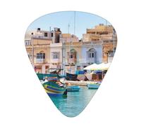Coastal Of Malta 12 Pcs Guitar Picks, 0.46mm/0.71mm/0.96mm Thickness, Guitar Plectrum With Storage Case For Acoustic-Electric Guitar Ukulele Bass