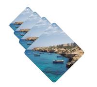 Coastal of Malta Car Air Fresheners Cards Set of 4 Pieces Personalized Car Fresheners Gifts for Men Women Auto Aromatherapy Tablets Hanging Scented Cards for Wardrobe Bathroom