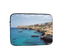 Coastal of Malta Laptop Bag 10 inch Business Briefcase Gifts for Men Women Water Resistant Laptop Sleeve Carry On Laptop Case Shockproof Protective Computer Bag Notebook Case