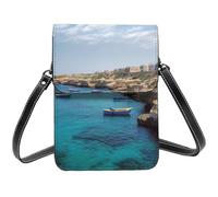 Coastal Of Malta Small Crossbody Bags For Women Cell Phone Purse Pu Leather Wallet Bag With Shoulder Strap