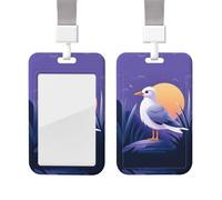 Coastal Painter ID Badge Holder with Lanyard Vertical Card Case Protector Pouch with Clear Window Plastic Sliding ID Card Holder for NurseOffice Supplies Name Tag