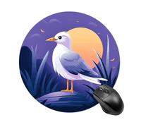 Coastal Painter Round Gaming Mouse Pad Non-Slip Rubber Base Mousepad Travel Office Mousepads for Desk Funny Waterproof Computer Mouse Mat Cute Laptop Mouspad 7.8x7.8 Inch