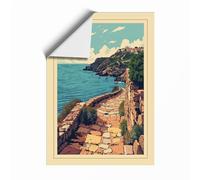 Coastal Pathway to Sea Vintage Unframed Wall Art Print A2 (59.4×42cm), Wall Decor for Living Room, Bedroom, Office & Home, Art Gift
