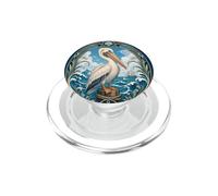 Coastal Pelican Art Nouveau Ocean Bird Anchor PopSockets PopGrip for MagSafe