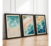 Coastal Perspectives Coastal Set of 3 Framed Wall Art Prints A3