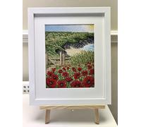 Coastal Poppies Art Cross Stitch Kit- Poppy Counted Cross Stitch Kit