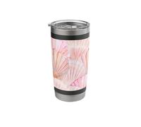 Coastal Preppy Seashells in Summer Pink Shells Sea Starfish Stainless Steel Insulated Tumbler