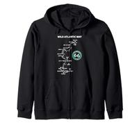 Coastal Route The Wild Atlantic Way Ireland Zip Hoodie