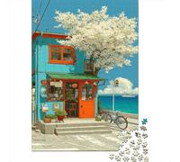 Coastal Scene 1000 Piece Jigsaw Puzzles for Adults Japanese Anime Jigsaw Puzzle for Adults Fantasy & Mythology Educational Games Challenging Therapeutic Fun Multi Colour 1000pcs (75x50cm)