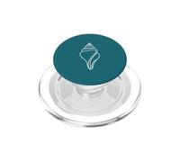 Coastal Sea Snail Shell Minimalist Graphic PopSockets PopGrip for MagSafe