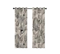 Coastal Seashell Blackout Curtains for Bedroom Living Room, Summer Nautical Gray Shell Starfish Beige Hampton Style 72 In Long Thermal Insulated Room Darkening Drapes Window Treatments 52x72 In