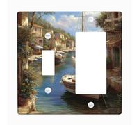 Coastal Serenity Light Switch Cover Plate/Outlet Covers, Nautical Seascape Scene, Thermoplastic Wall Plates, Standard Size Toggle Rocker