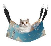 Coastal Style Lighthouse Printed Pet Hammock - Sleeping Hammock For Cats, Rabbits, Ferrets, Puppies, Small Animals