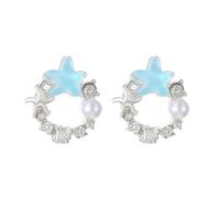 Coastal Styles Clip On Earrings Pearls Accent Seashells Designs Vocation Ear Cuff Jewelry For Sensitive Skin Women Earrings Sensitive Ear