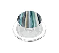 Coastal Themed Aesthetic Gray Green Stripes Design PopSockets PopGrip for MagSafe