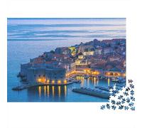Coastal Town at Dusk 1000 Pieces Puzzles Colorful Amalfi Coast Night Decoration Puzzle Decompression Jigsaw for Men And Women Challenging Puzzles Jigsaw Puzzles for Adults 70x50cm/1000pcs