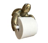 Coastal Turtle Shark Toilet Paper Roll Holder, 3D Printed PLA Wall Mount Tissue Dispenser, Easy Install Adhesive Bathroom Rack for Ocean Nautical Home Decor C