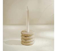 Coastal villa Homeware Candle Stick Candle Holder - Marble and Golden Onyx - Beige