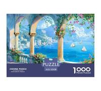 Coastal Villa View Thick Sturdy Cardboard Excellent Brain Game, Suitable for Improving Mental Flexibility And Focus 52x38cm/1000pcs