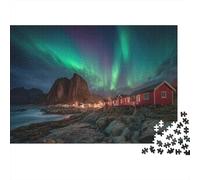 Coastal Village in Lofoten Islands, Norway Puzzle 1000pcs (75x50cm) Puzzles, Die Für Erwachsene Und Personen Ab 14 Jahren Geeignet Sind