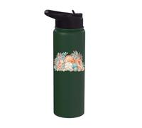 Coastal Watercolor Seashells Starfish Sand Dollar Stainless Steel Insulated Water Bottle