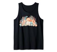Coastal Watercolor Seashells Starfish Sand Dollar Tank Top