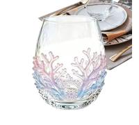Coastal Wine Glasses 100ml Handcrafted Coastal Stemless Juice Drinkware