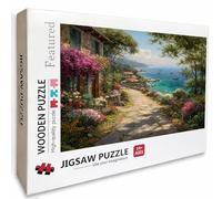 Coastal Wooden Jigsaw Puzzles 75x50cm, View Jigsaw Puzzles 1000 Piece for Adults with Box, Educational Challenging Game, Gifts for Teens, Back Lettering Easy to Distinguish, Home Decoration, B-3138