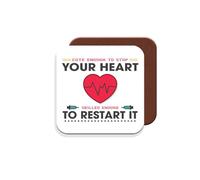 Coaster Gift for Doctor/Nurse - Cute Enough to Stop Your Heart - Giftset - Made by MUGGZ in The UK