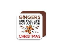 Coaster Gift for Ginger Hair - Gingers are for Life Not Just for Christmas - Giftset - Made by MUGGZ in The UK