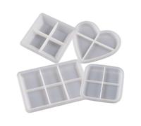 Coaster Mold, 4 Piece Trinket Dish Jewelry Tray Set, Resin Casting Molds, R