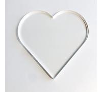 Coaster Template, Clear Acrylic Template, Woodworking Router Template (Heart)