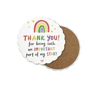 Coaster Thank You Gift, Personalised Gifts For Women, Teacher Gift - Thank You For Being Such An Important Part Of My Story, Leaving Gifts For Colleagues Men Nursery Christmas Birthday