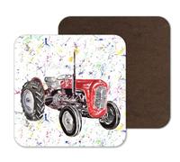Coaster Tractor Trucks Dump Truck animal Coasters Watercolour Art Gift Work Office Dining Tea coffee (1)