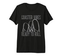Coaster Vibes Roller Coaster Retro Distressed Design Premium T-Shirt