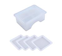 Coasters Resin Molds Set Silicone Storage Rack Mold Epoxy Casting Mold for Art Craft Cup Mats Round for Casting Round for Epoxy