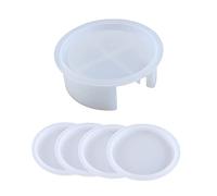 Coasters Resin Molds Set Silicone Storage Rack Mold Silicone Epoxy Casting Mold for Art Cup Mats Round Molds for Resin Casting Round for Epoxy